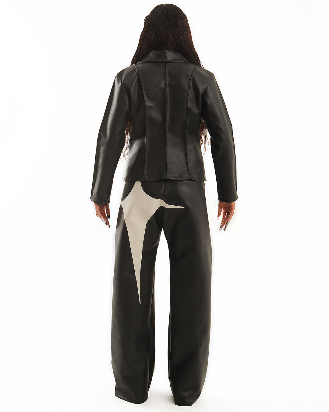 Faux leather pants