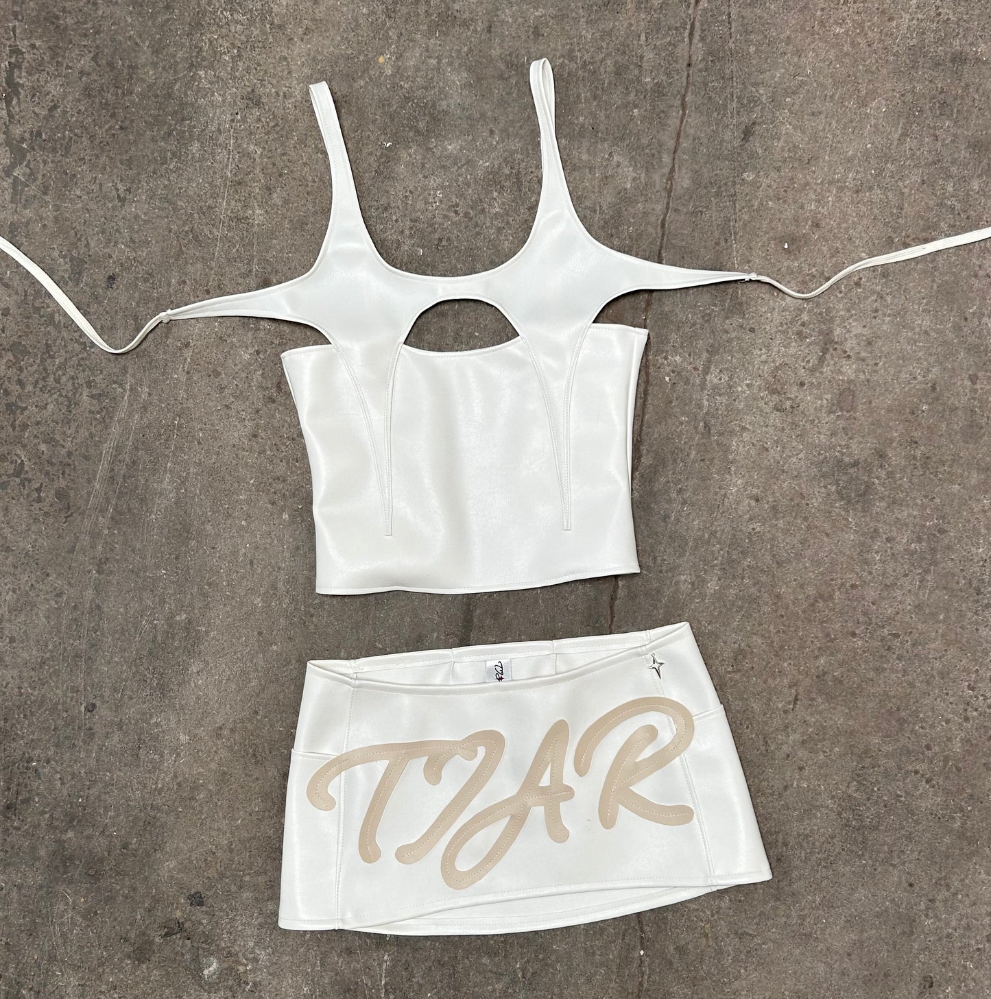 Faux leather mini