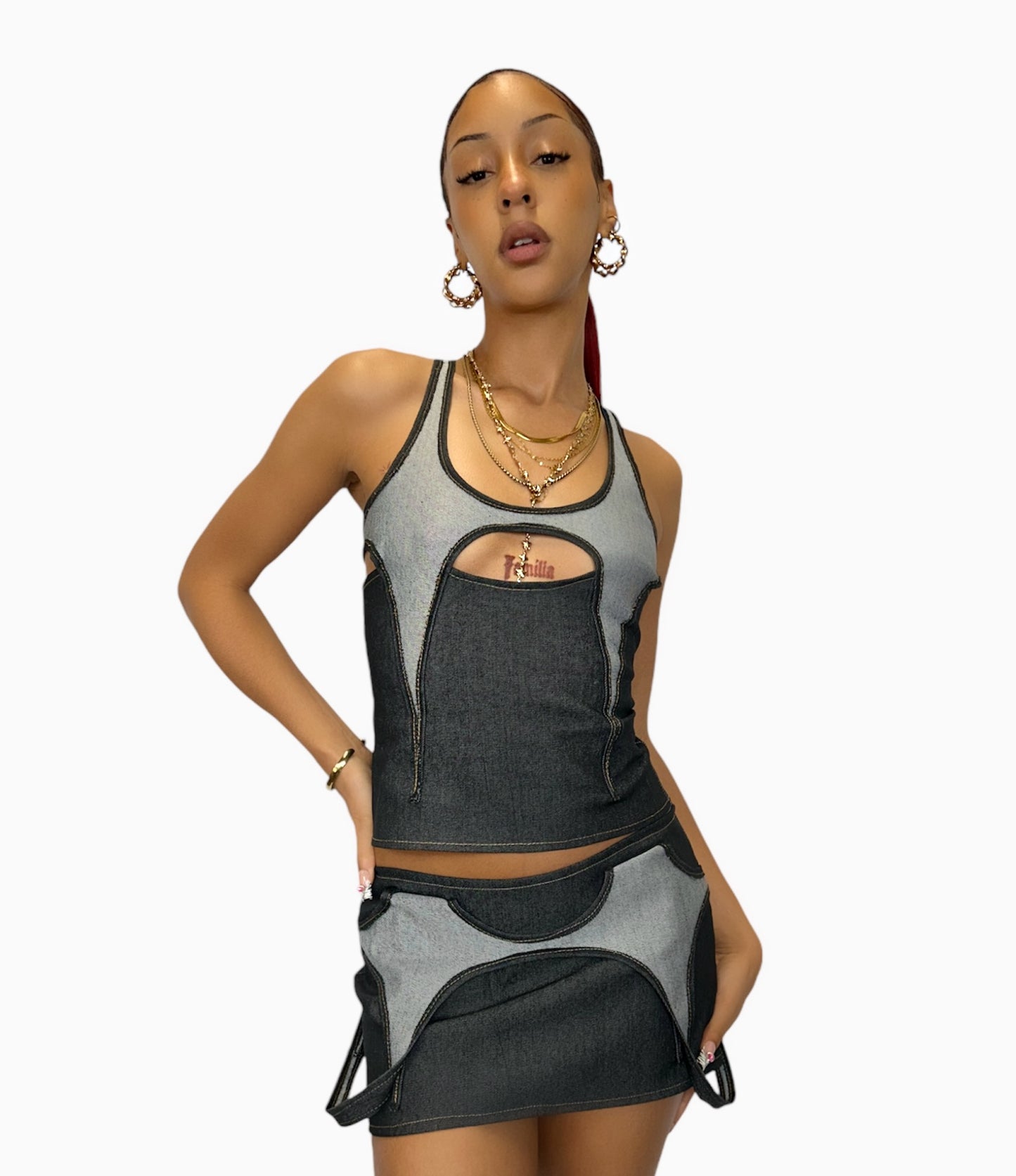 Denim star cami
