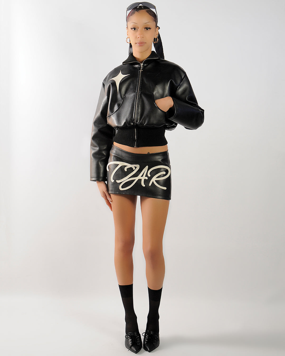 Faux leather mini
