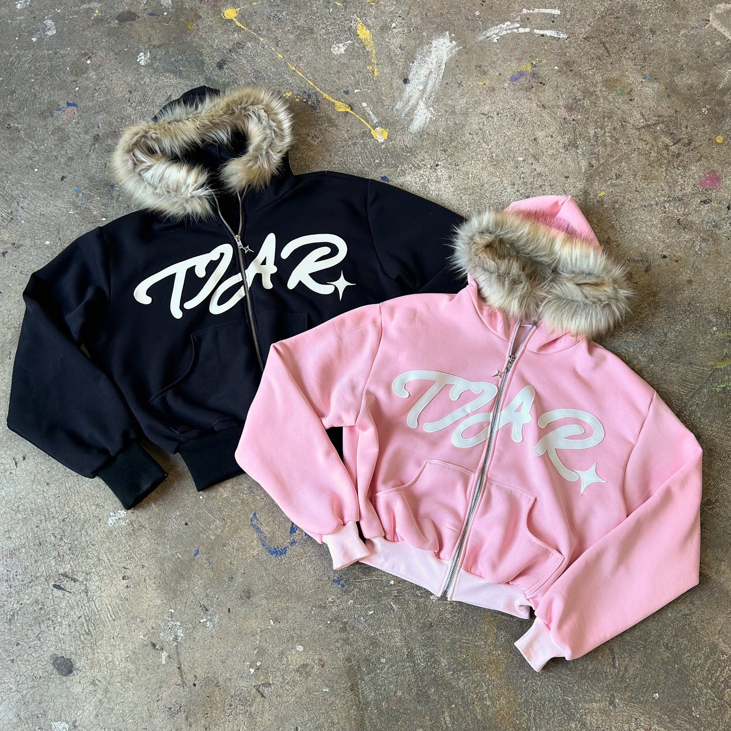 Fluffy zip up