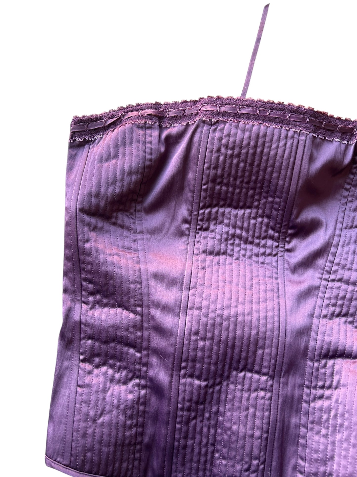 Topshop aubergine satin corset 8