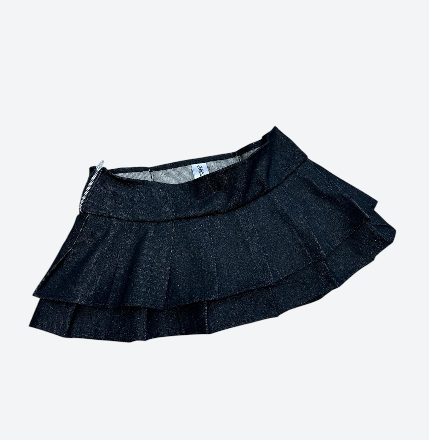 Denim pleated mini XS/S