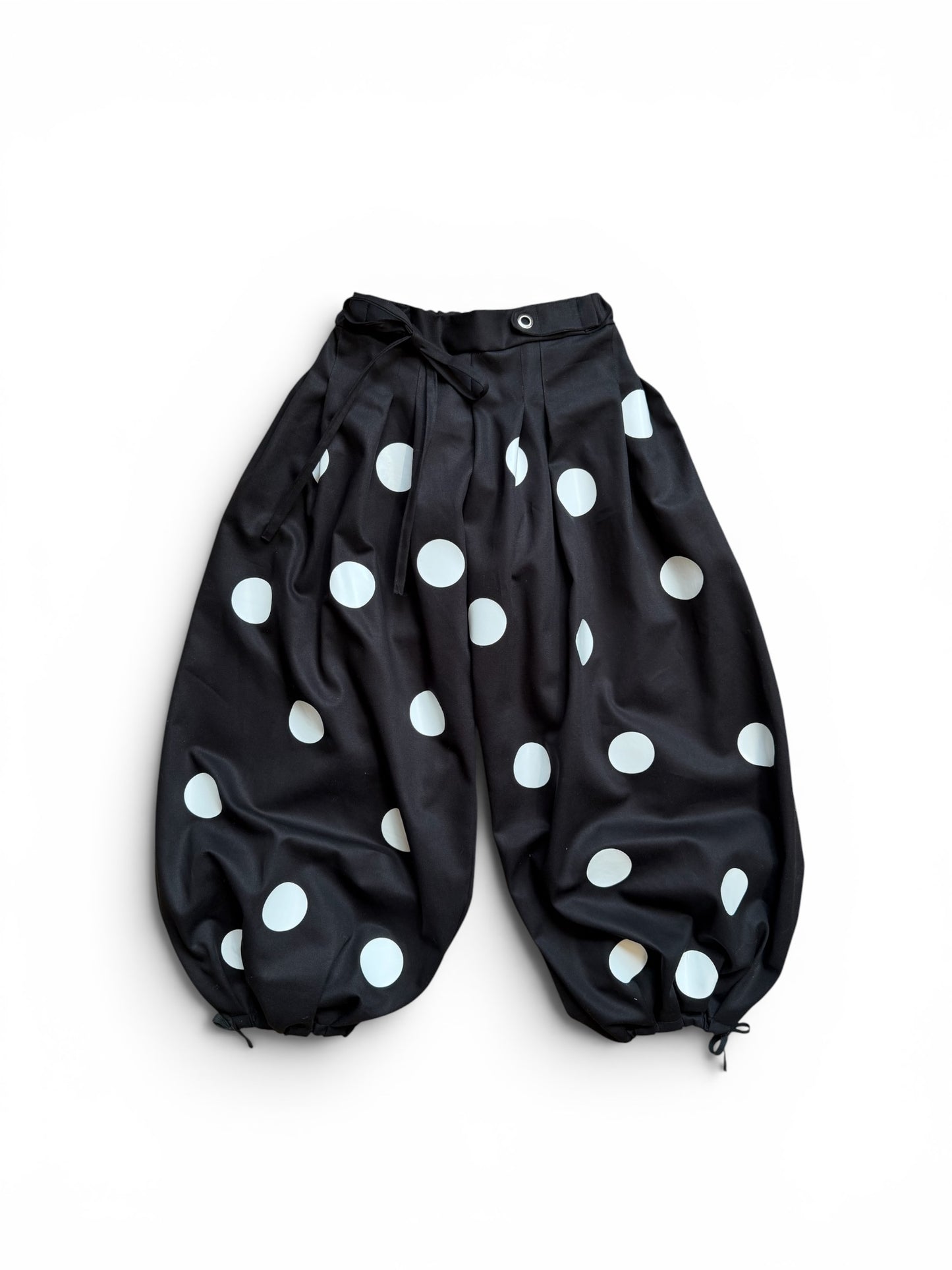 Printed polka box pleat baggies
