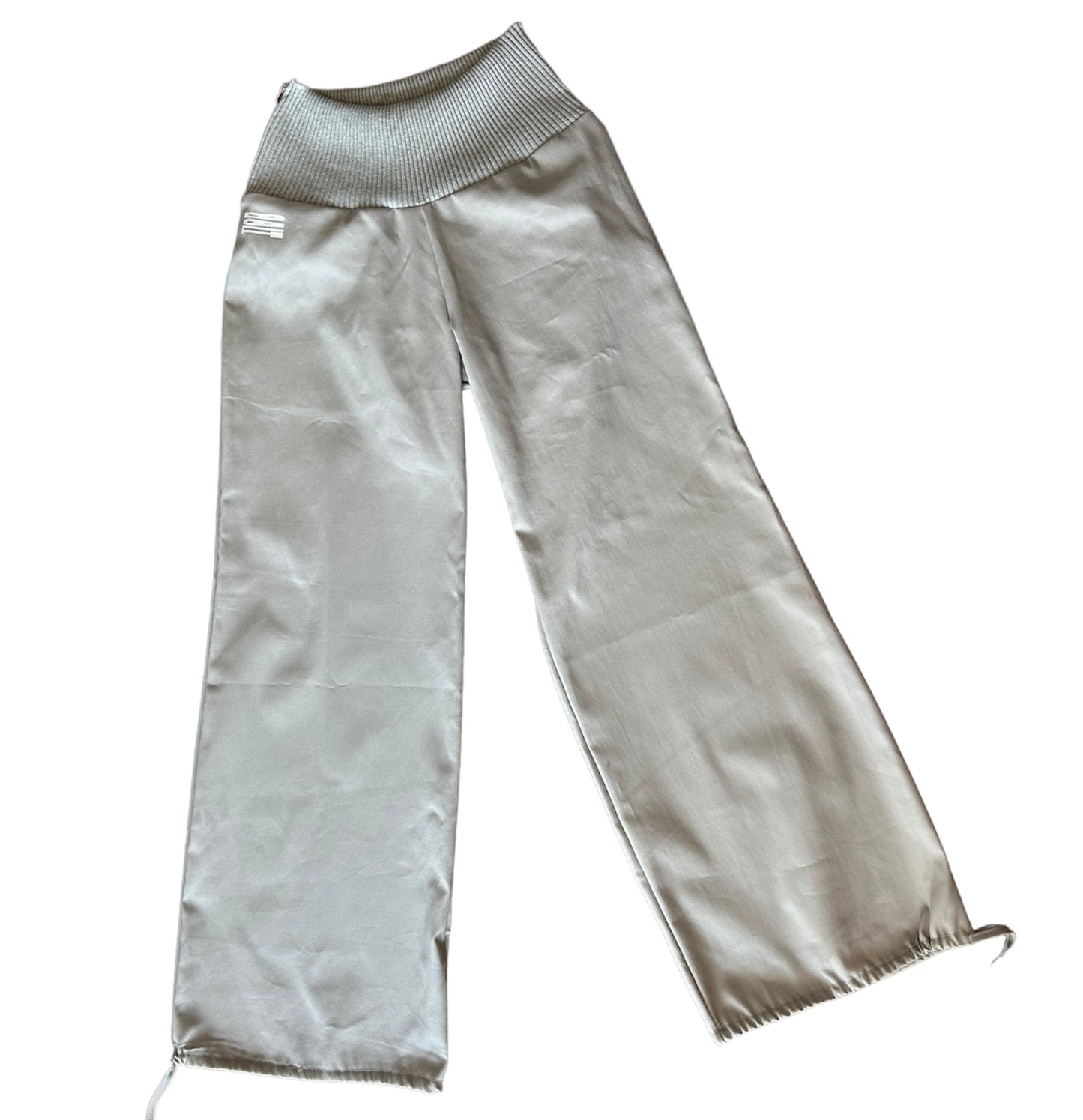 Rib low rise pants