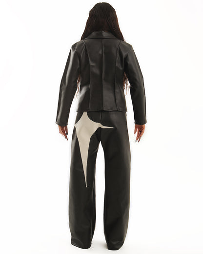 Faux leather pants