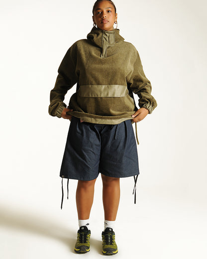 Corduroy single pocket pullover