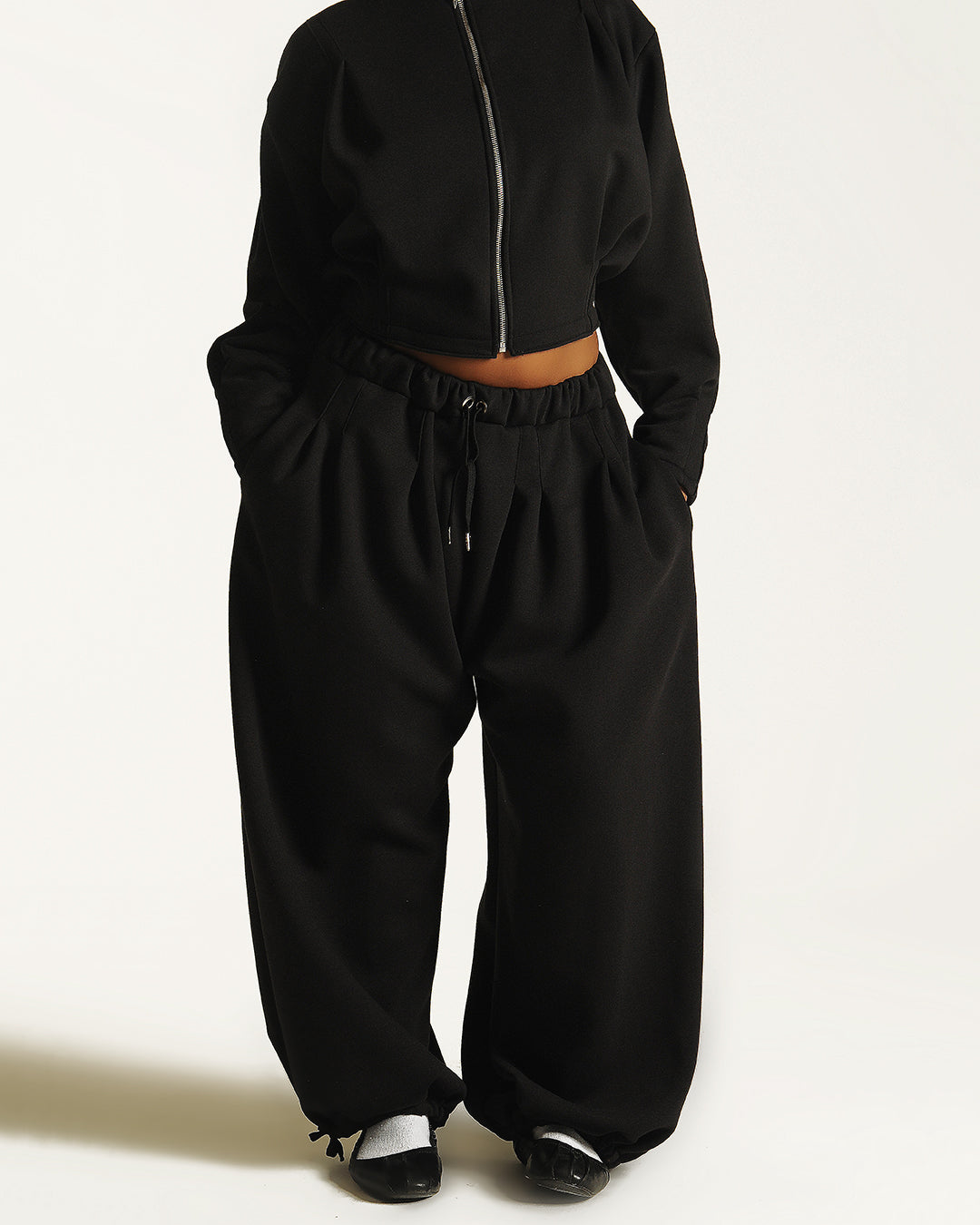 Box pleat sweats