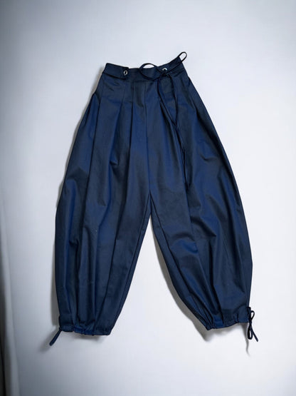 Box pleat baggies- sage, black, cream