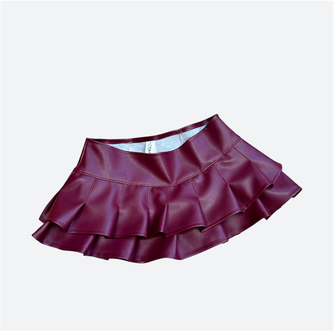 Cherry wine pleated mini