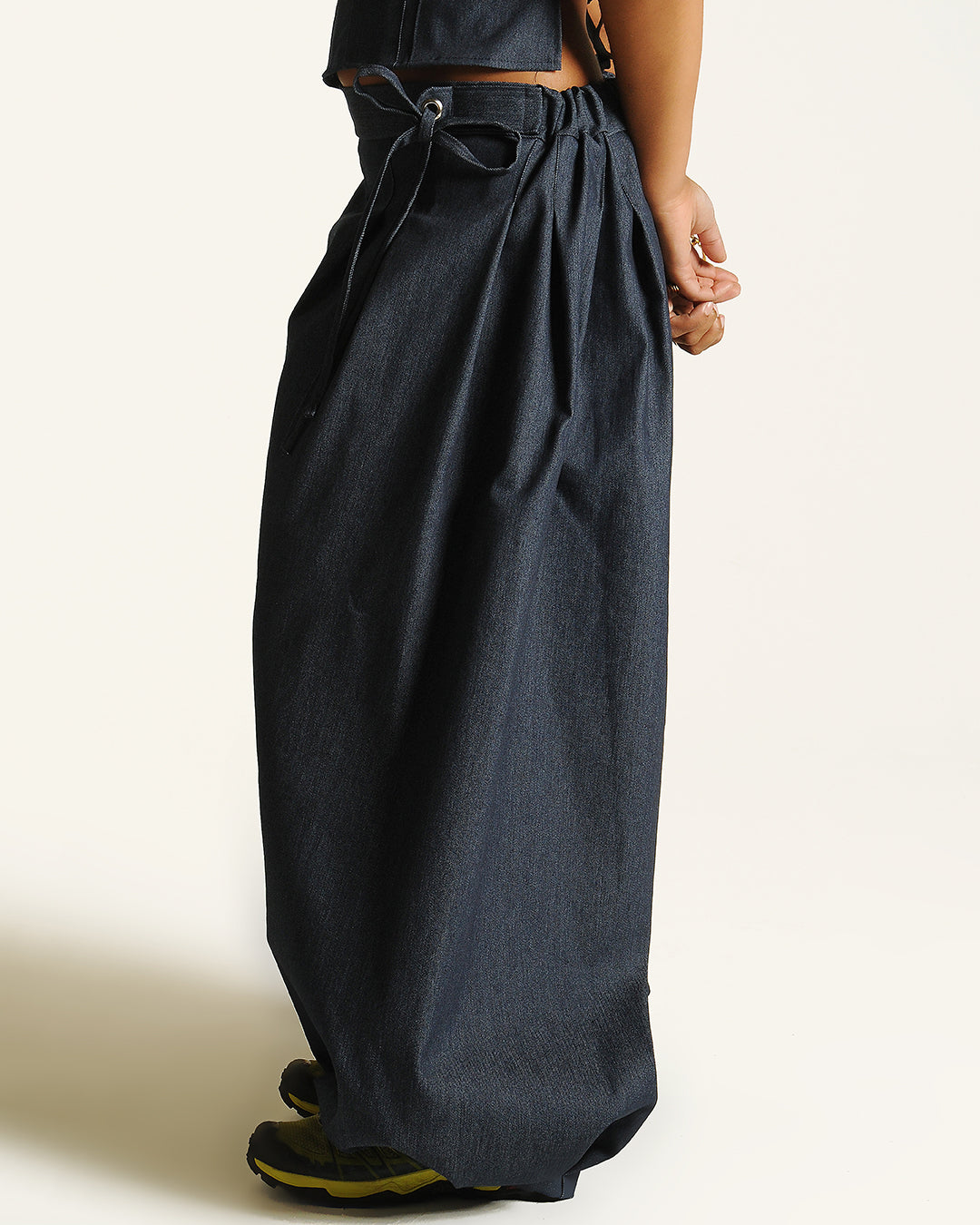 Box pleat baggies - Denim