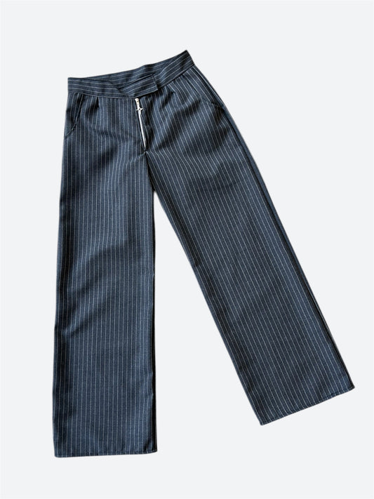 Pinstripe wool pants