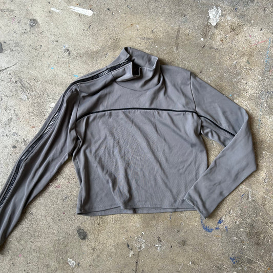 Grey rib long sleeve