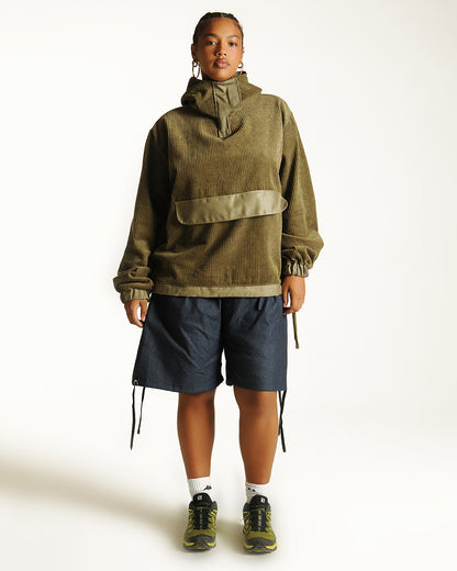 Corduroy single pocket pullover