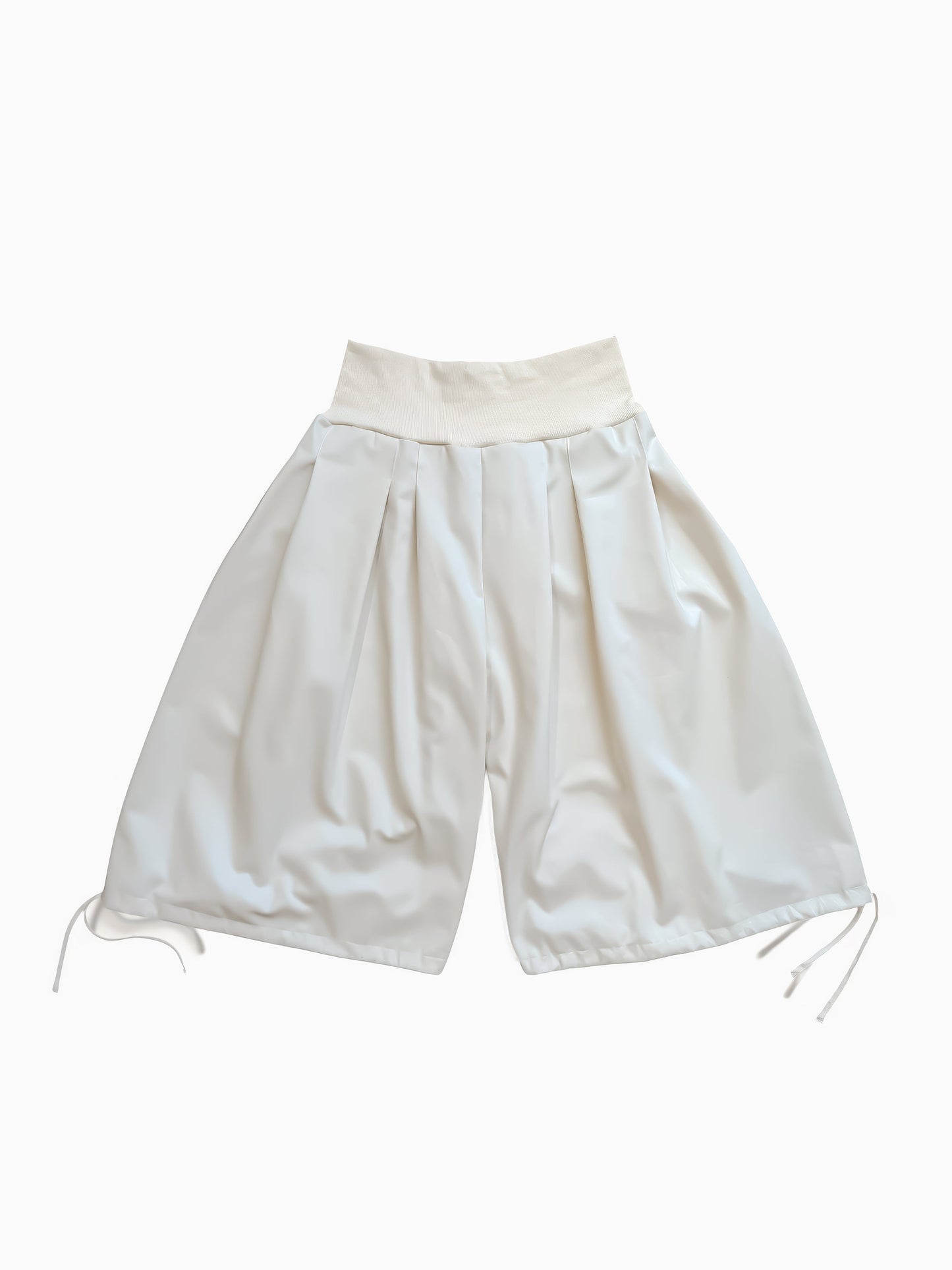 Rib box pleat culottes