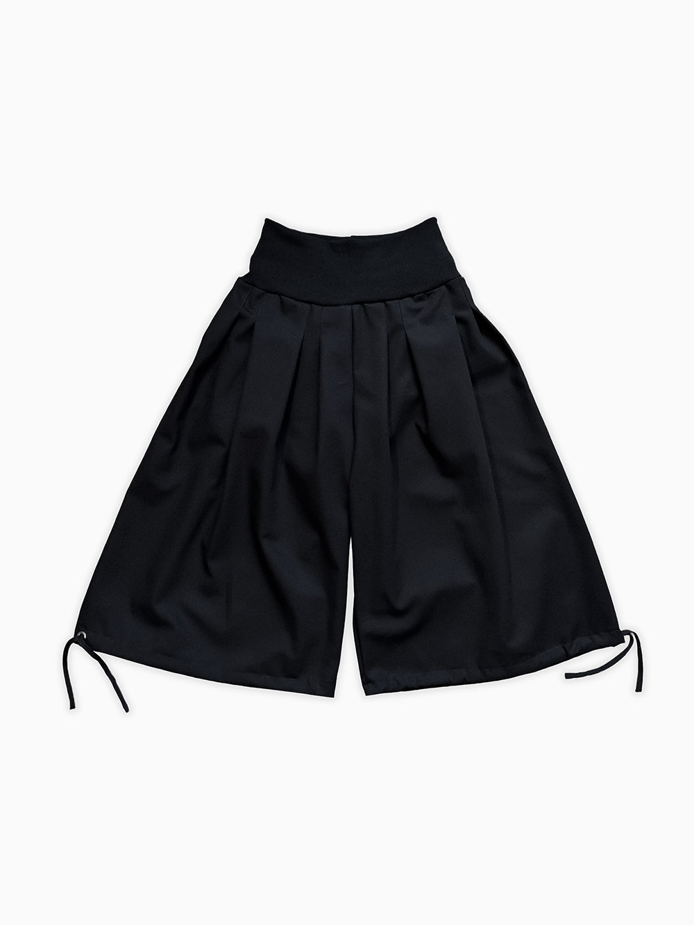 Rib box pleat culottes
