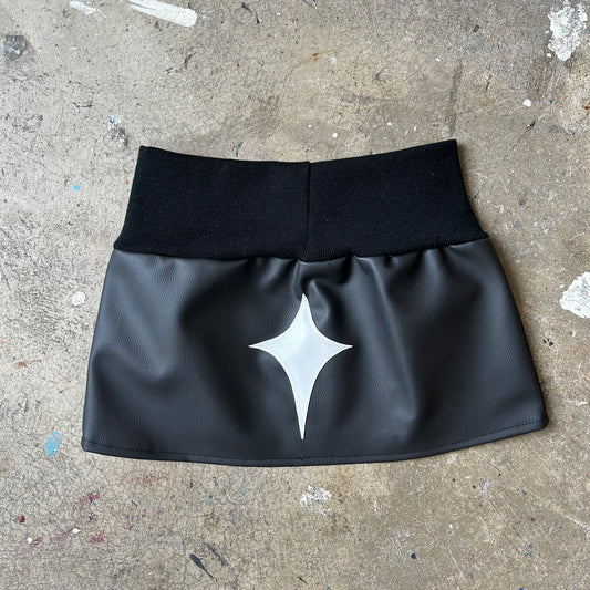 Faux leather star mini - Black M