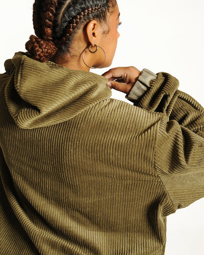 Corduroy single pocket pullover