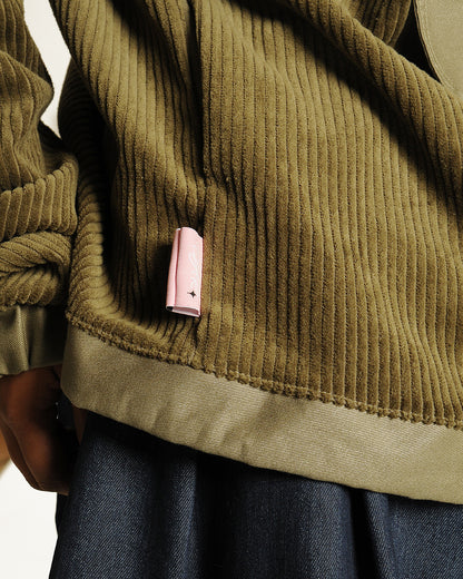 Corduroy single pocket pullover