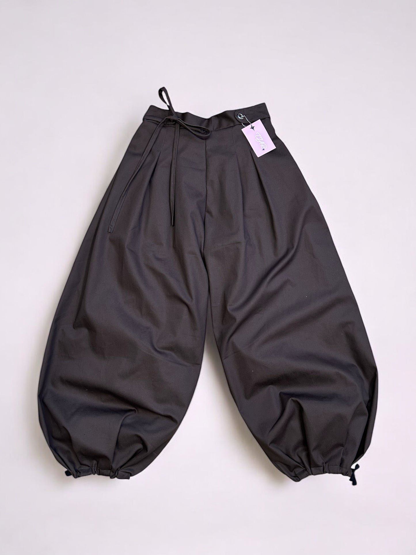 Box pleat baggies- sage, black, cream  & grey