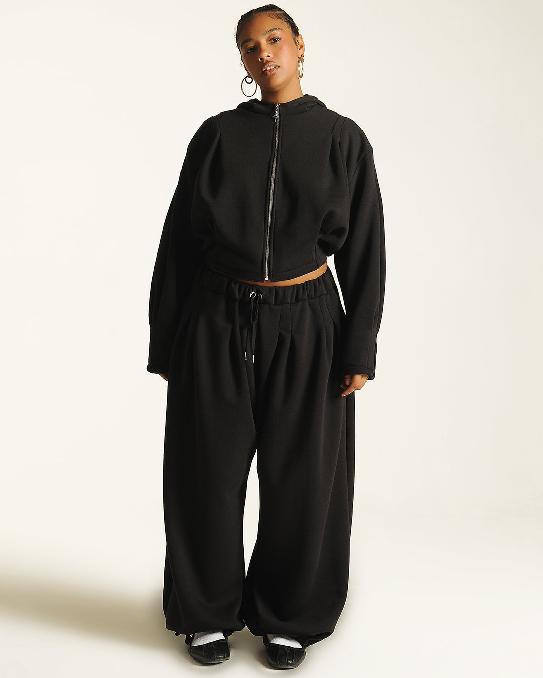 Box pleat sweats