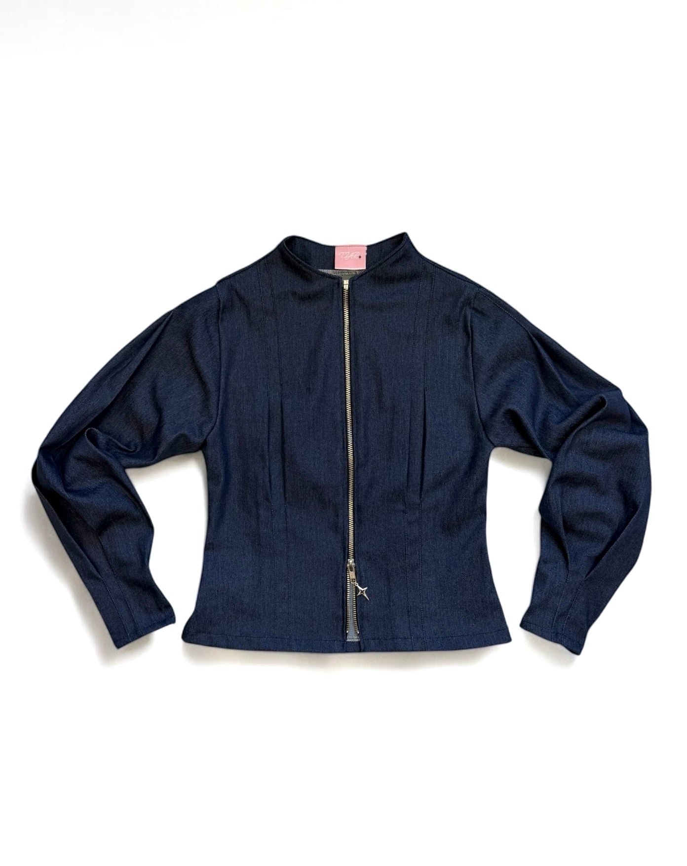 Box pleat zip down shirt