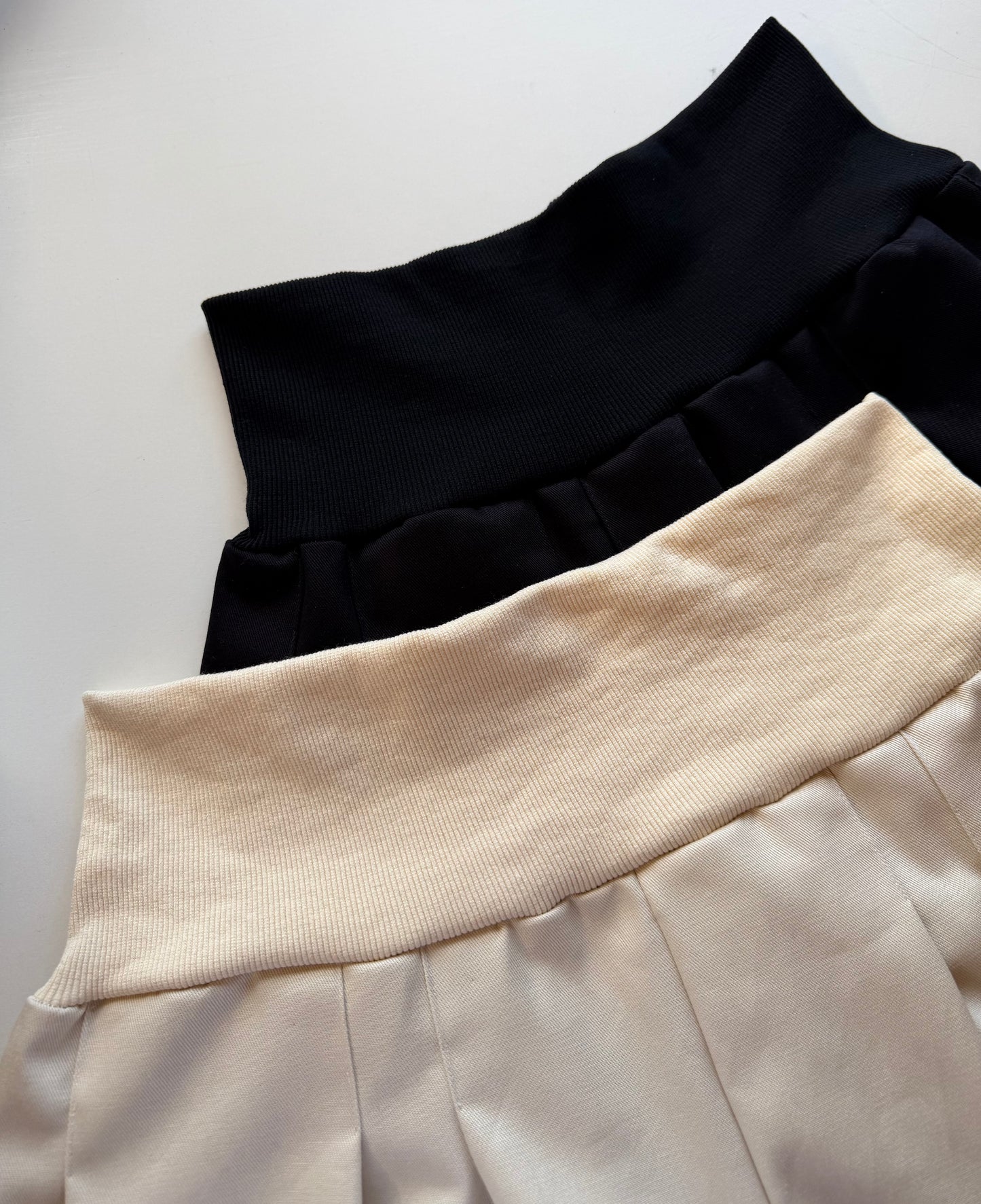 Rib box pleat culottes