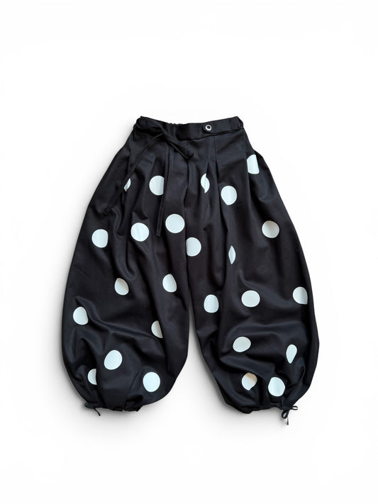 Printed polka box pleat baggies