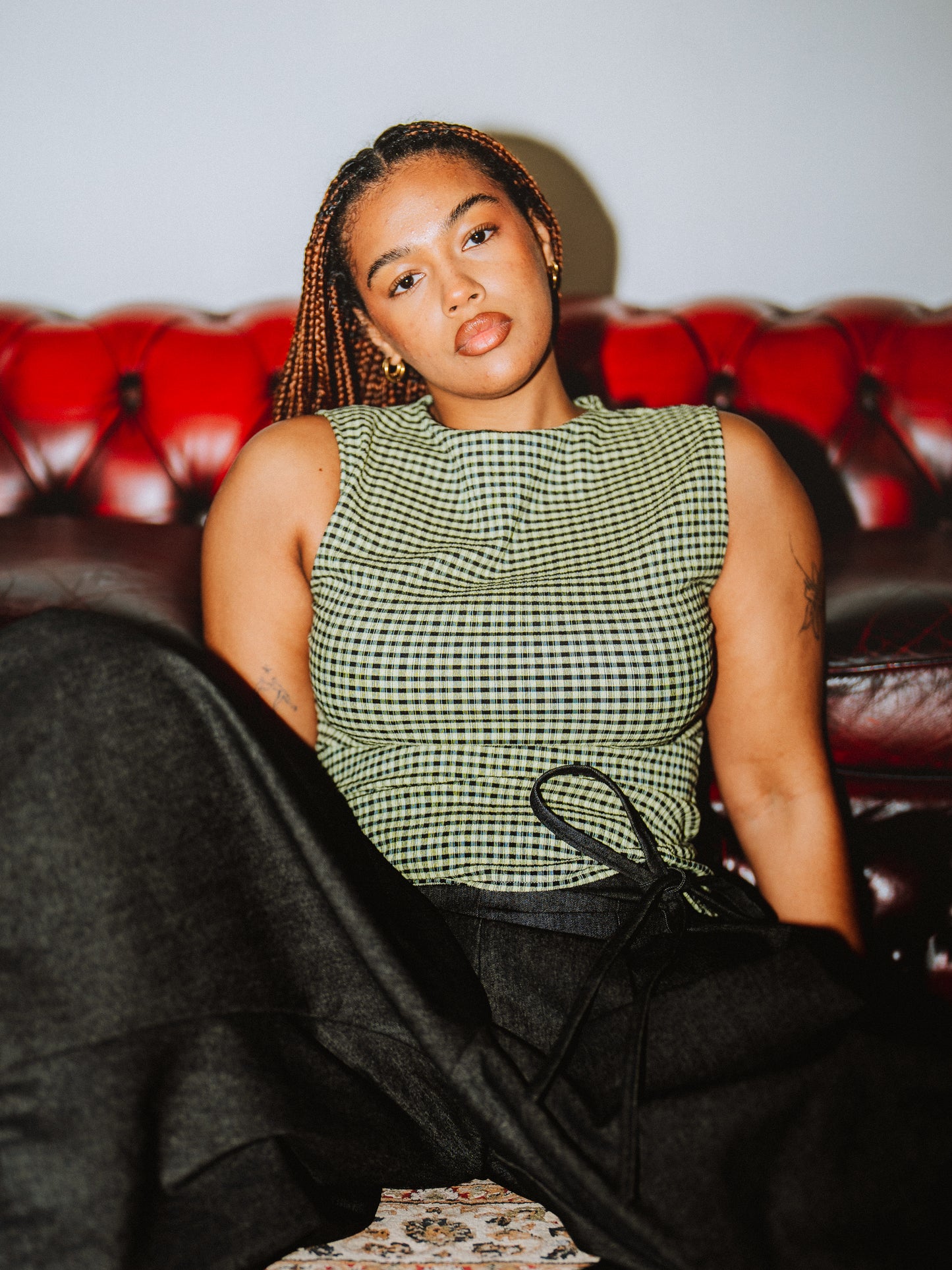 Gingham vest