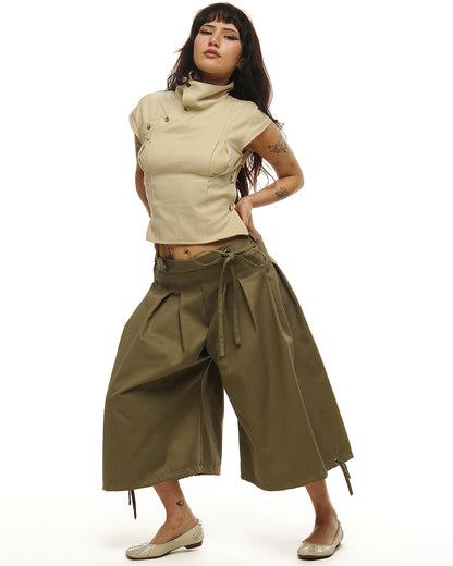 Box pleat culottes