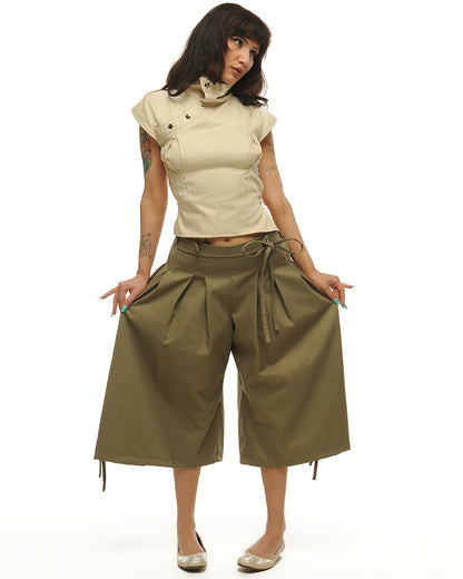 Box pleat culottes