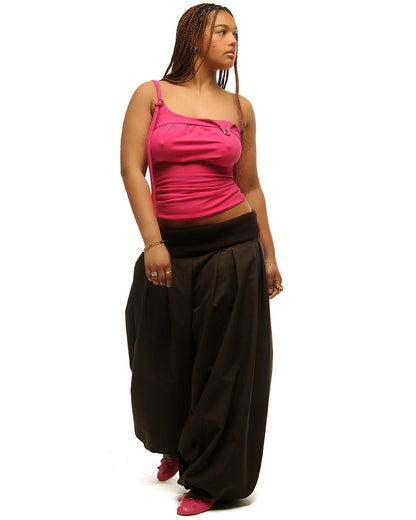 Ribbed box pleat baggies