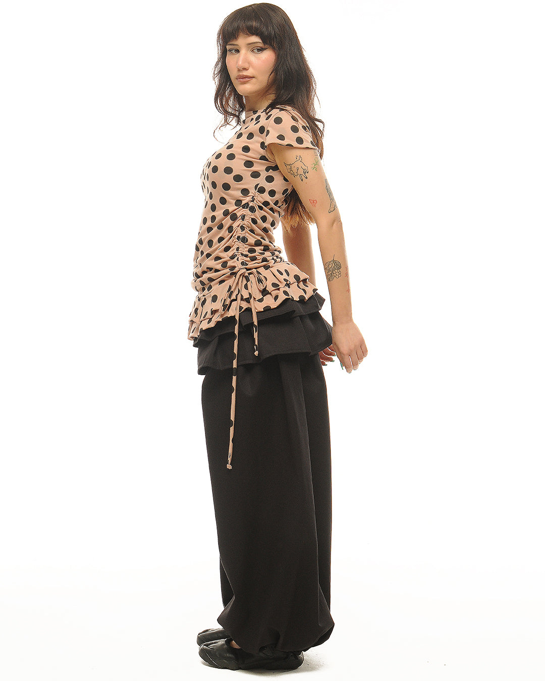 Polka pleat top