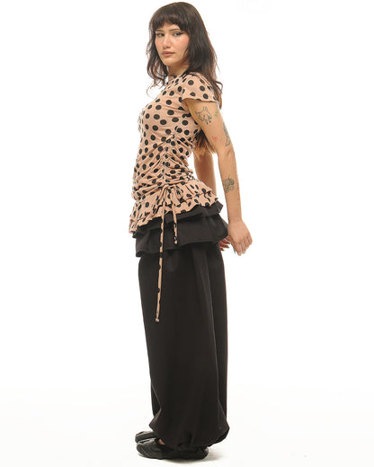 Polka pleat top