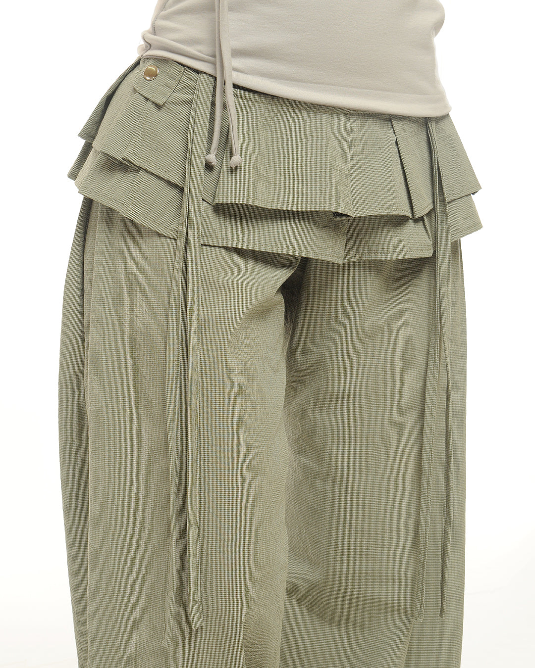 Cotton pleated add on skirt