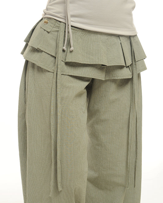 Cotton pleated add on skirt