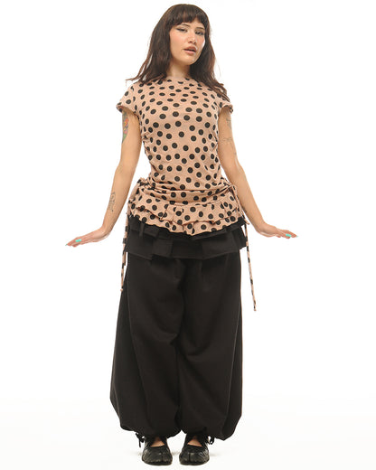 Polka pleat top
