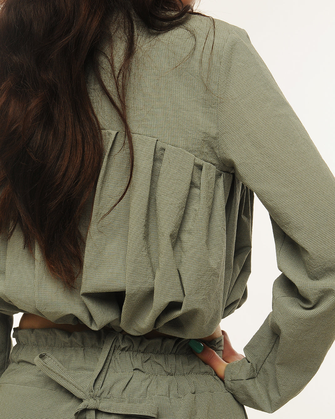 Cotton bubble zip up