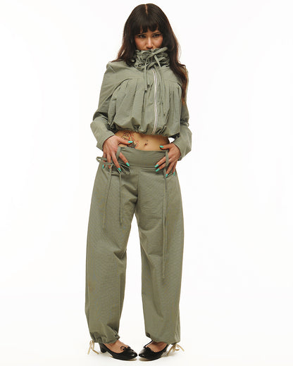 Cotton bubble zip up