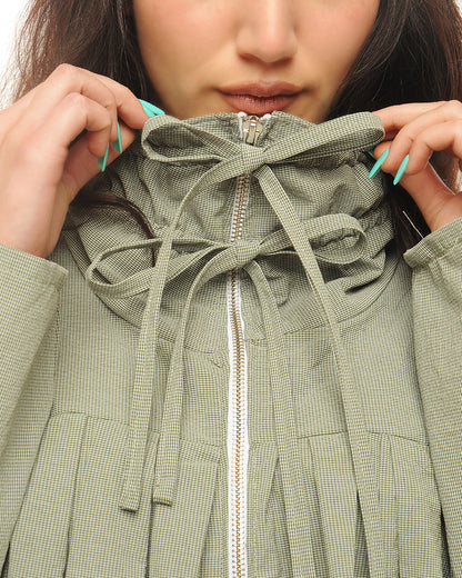 Cotton bubble zip up