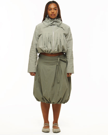 Cotton bubble zip up