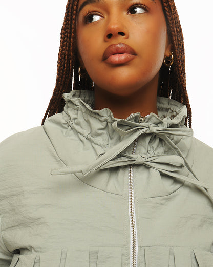 Cotton bubble zip up