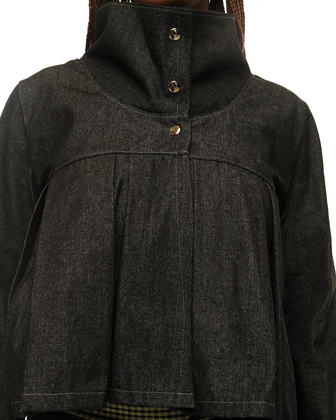 Pleated pea jacket