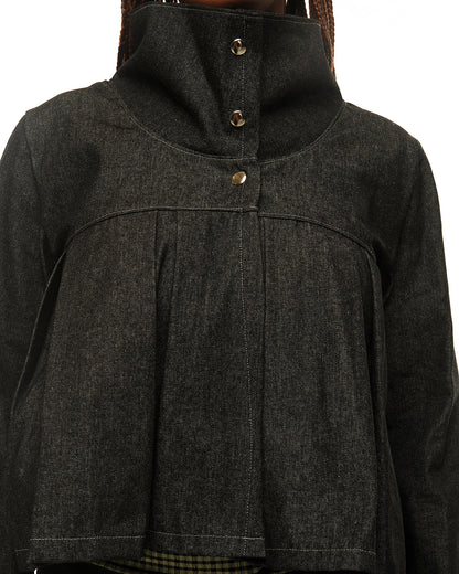Pleated pea jacket