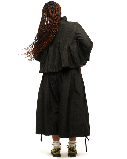 Pleated pea jacket