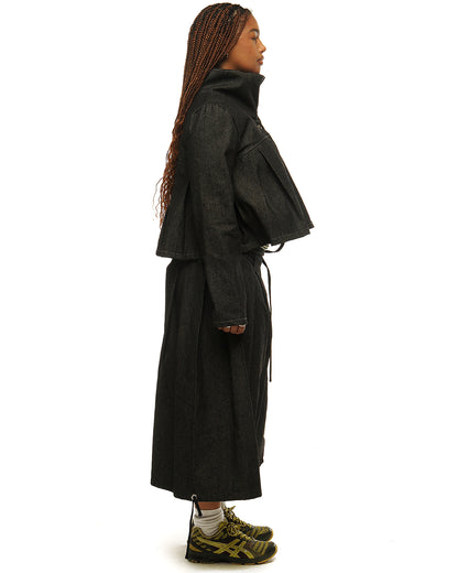 Pleated pea jacket