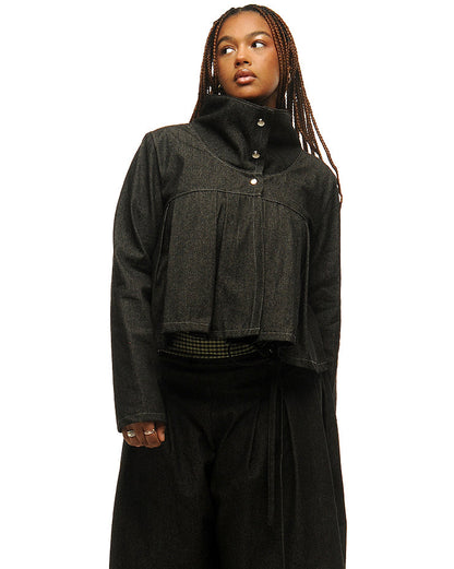 Pleated pea jacket