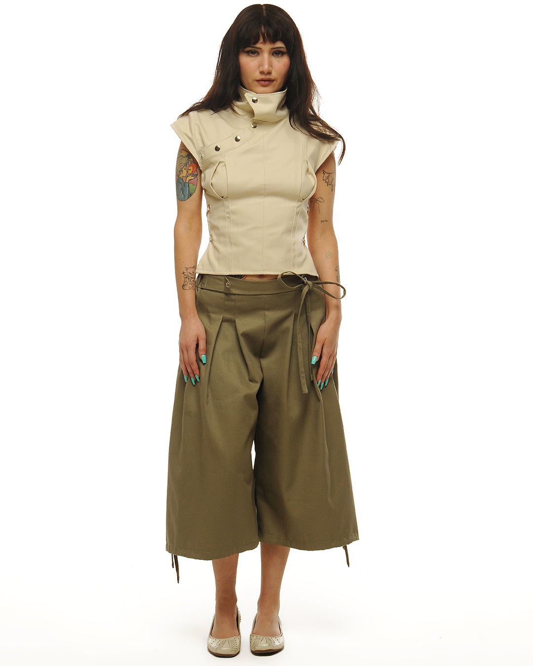 Box pleat culottes