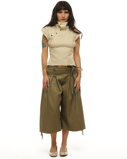 Box pleat culottes