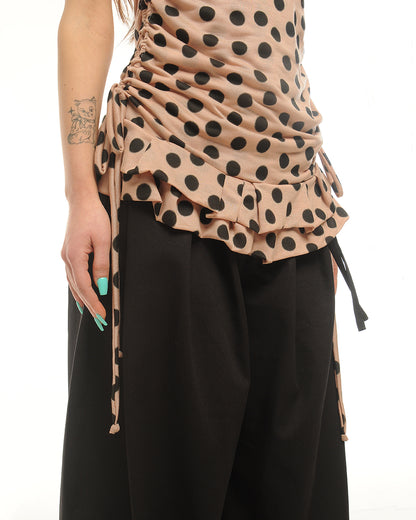 Polka pleat top